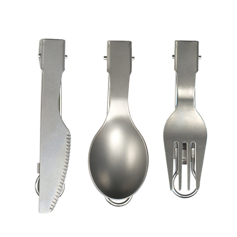 Titanium Knife Fork Spoon Folding Set