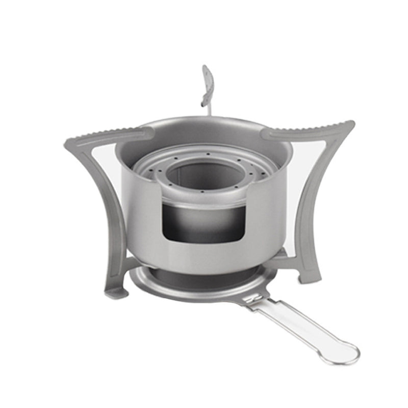 Titanium Alcohol Stove Wooden Stove Set (Stove + Stand)