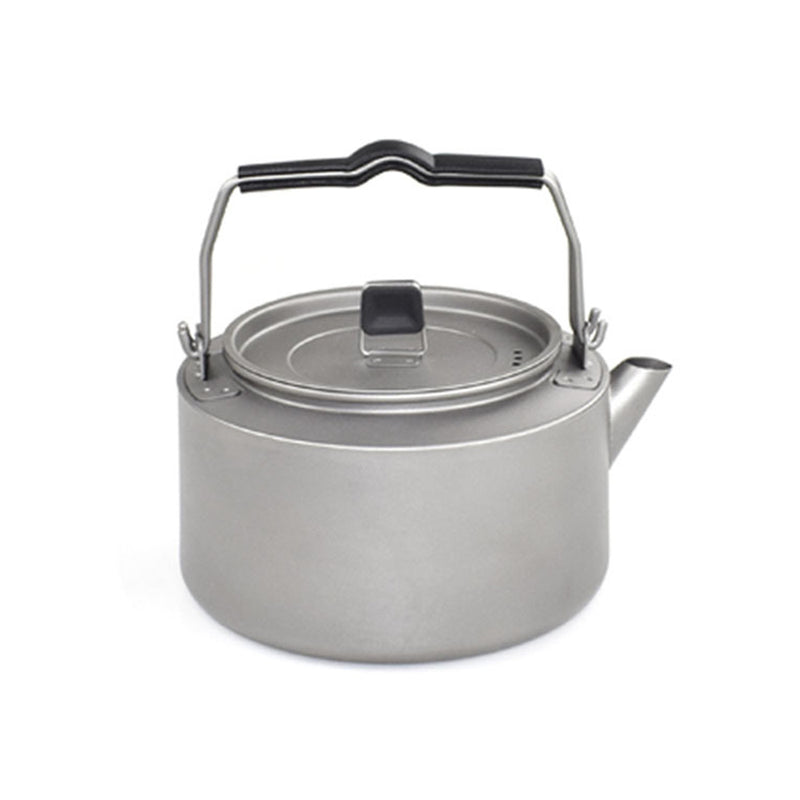 Outdoor Pure Titanium Coffee Tea Pot with Heat Proof Handle