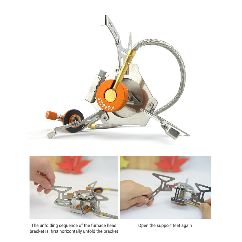 Foldable Electronic Ignition Outdoor Camping Portable Gas Stove