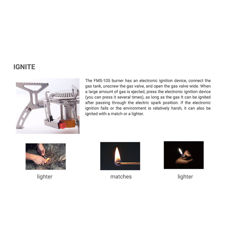 Foldable Electronic Ignition Outdoor Camping Portable Gas Stove