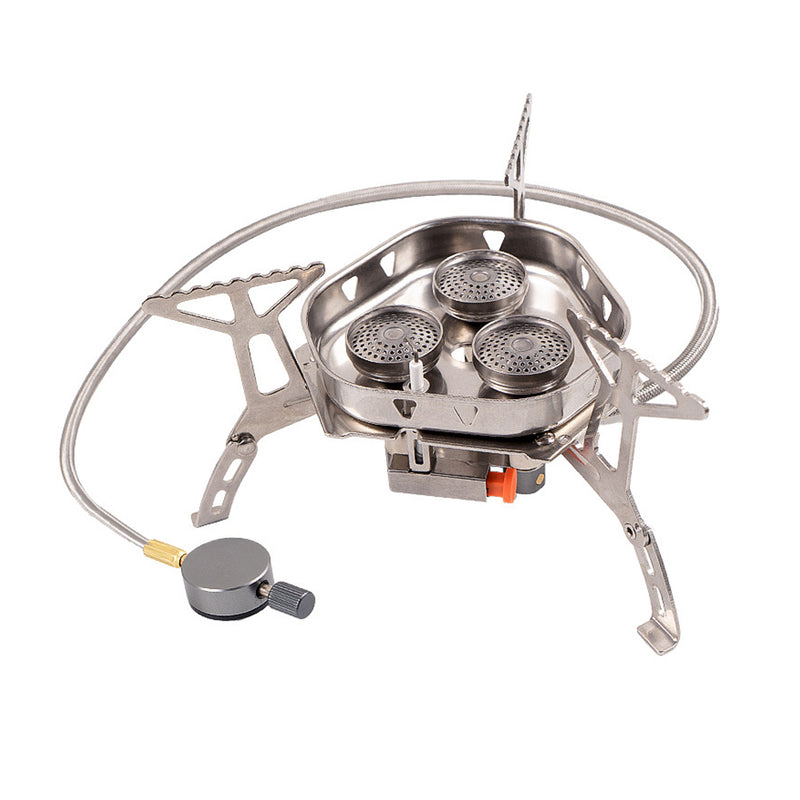 Three-burner stove windproof outdoor camping stove