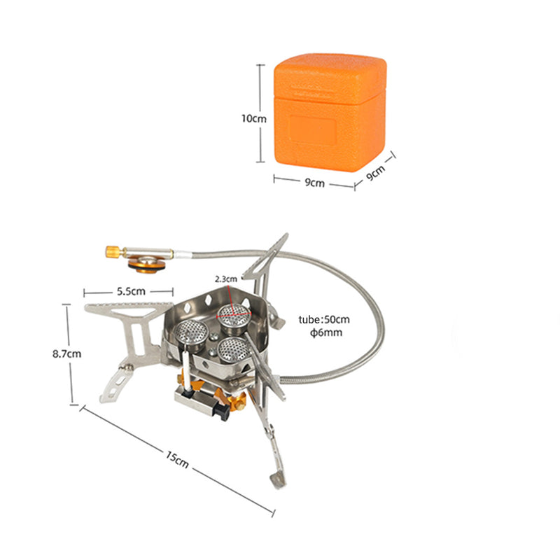 Three-burner stove windproof outdoor camping stove