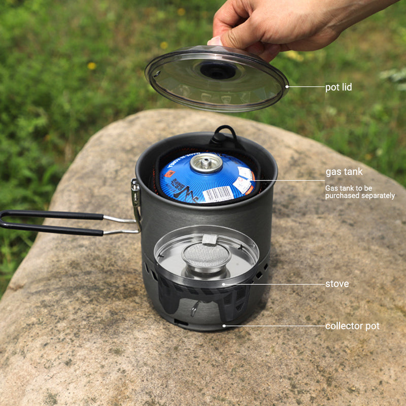 Backpack Camping Stove System, All in One Gas Outdoor Camping Stove（Gas Tank Not Included）