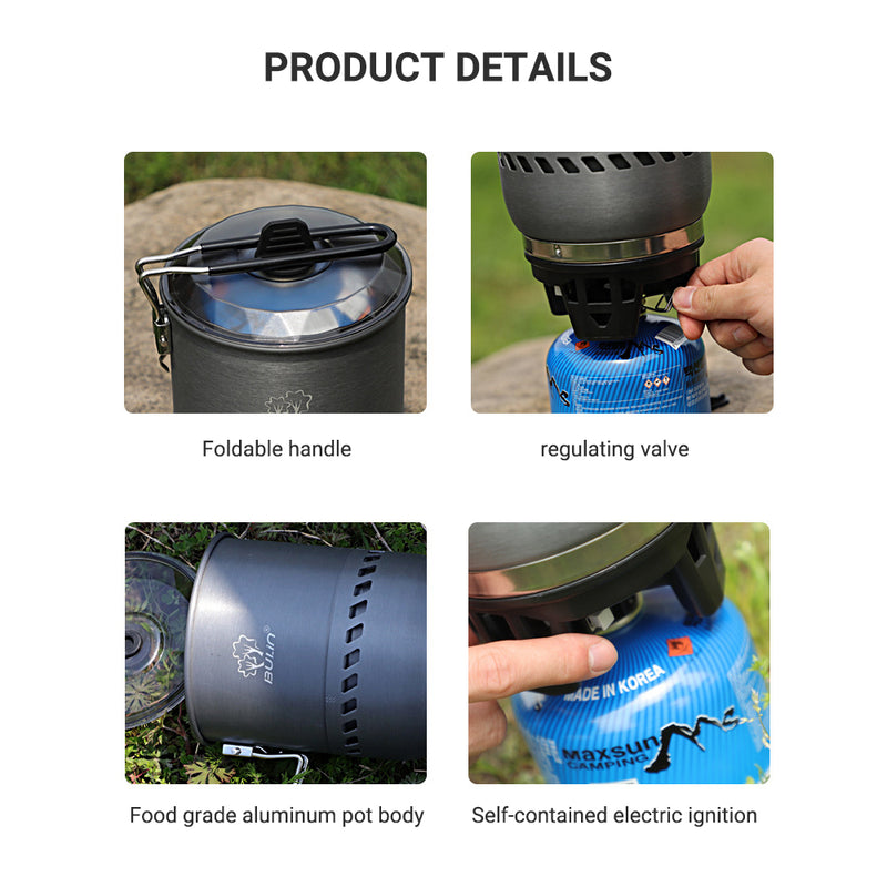 Backpack Camping Stove System, All in One Gas Outdoor Camping Stove（Gas Tank Not Included）