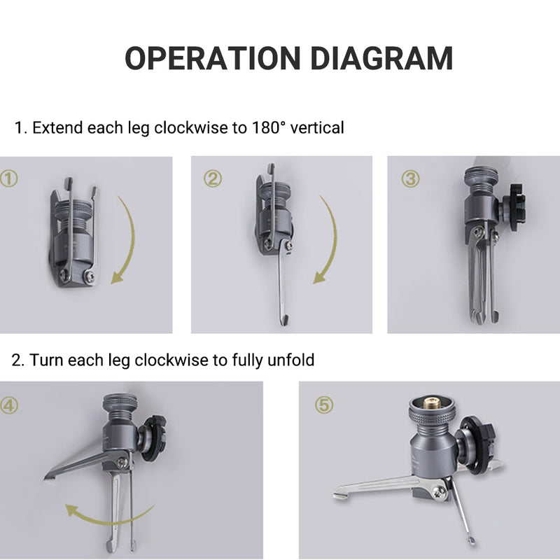 Stand Type Convert Adapter for Butane Gas Fuel Canister