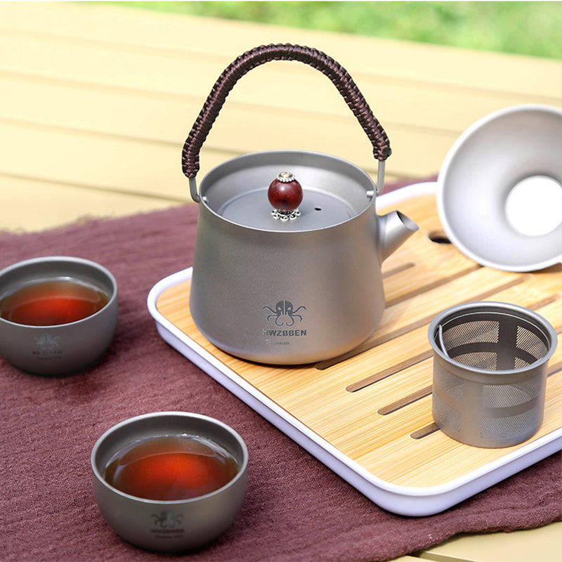 Outdoor Pure Titanium Kettle Coffee Pot Tea Pot