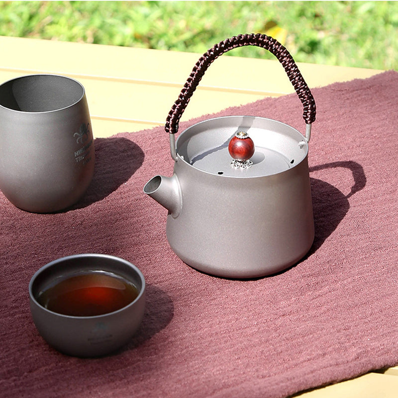 Outdoor Pure Titanium Kettle Coffee Pot Tea Pot
