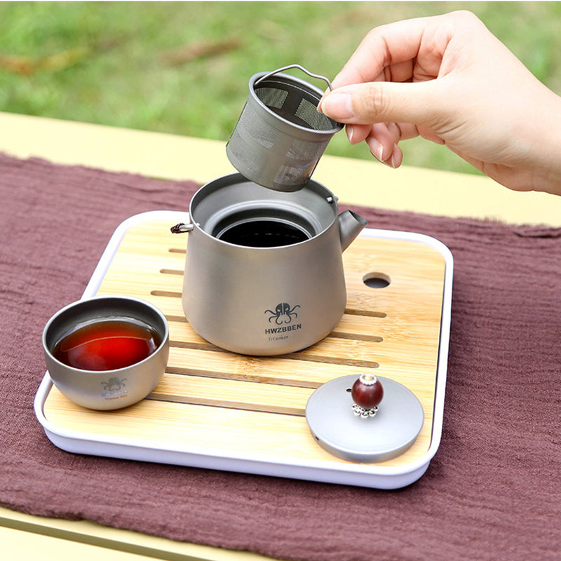 Outdoor Pure Titanium Kettle Coffee Pot Tea Pot