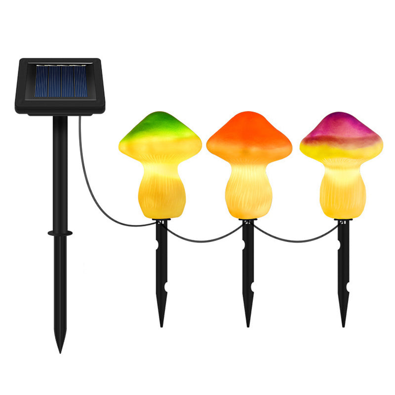 Outdoor Solar Garden Mushroom Lamp, Set of 3 Lamps