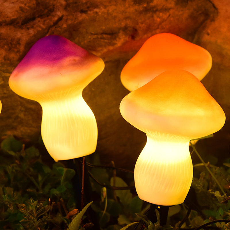 Outdoor Solar Garden Mushroom Lamp, Set of 3 Lamps