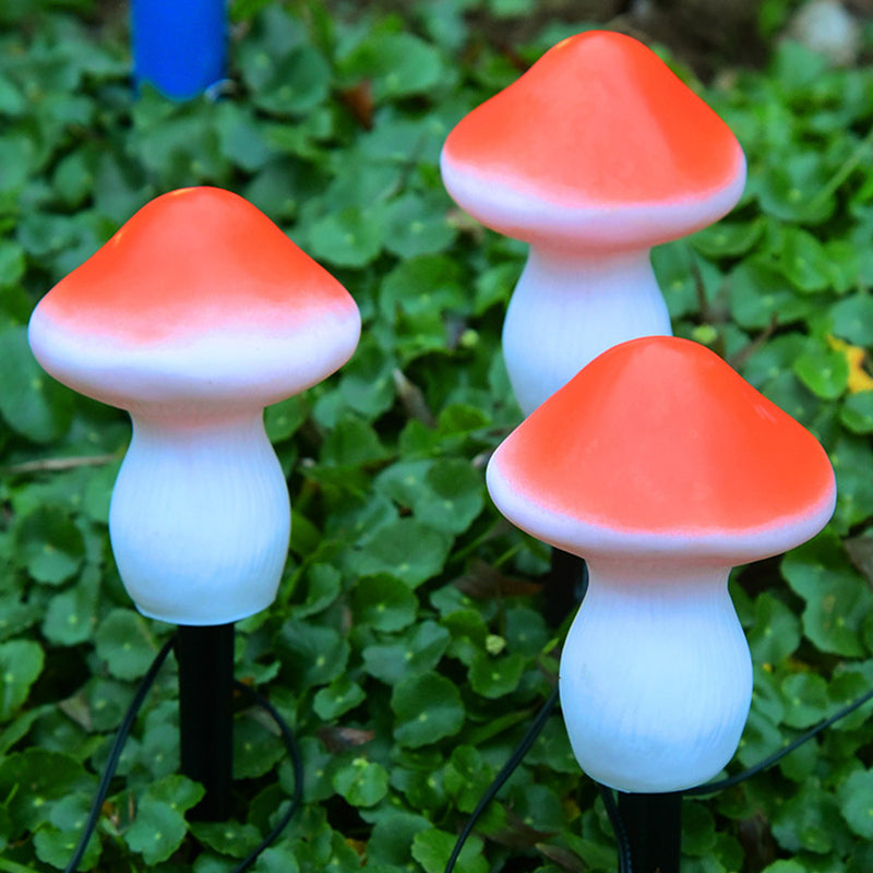 Outdoor Solar Garden Mushroom Lamp, Set of 3 Lamps